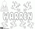 Warren, Name des englischen Ursprungs für junge, abgeleitet von den gleichen englischen Nachnamen, Warren