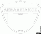 Abzeichen der PAE Levadiakos, Athlitikos Podosferikos Omilos Levadeon, Fußballverein in Livadia, Stadt in Mittelgriechenland und die Hauptstadt der Region Böotien