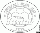 Wappen FC Fastav Zlín, Fußballverein in Zlín, Stadt an den Ufern des Flusses Dřevnice und die Hauptstadt des Bezirkes Zlín, im Osten der Tschechischen Republik