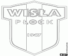 Logo der Wisła Płock, Sportverein in Płock, Stadt an den Ufern der Weichsel in der Woiwodschaft Masowien, im Zentrum von Polen