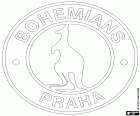Emblem der Bohemians Praha, Fußballverein mit Sitz im Stadtteil Vršovice in Prag, die Hauptstadt der Tschechischen Republik