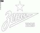 Abzeichen der FK Zenit Sankt Petersburg, Futbolny Klub Zenit, Fußballverein der Sportverein mit Sitz in Sankt Petersburg, Hafenstadt in der Ostsee gehört befindet sich zum Ufer des Flusses Newa in der Oblast Leningrad, im Nordwesten des Europäischen Russlands. Sankt Petersburg ist die zweitgrößte Stadt Russlands bevölkerungsreicheren
