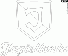 Logo von Jagiellonia Białystok, Fußballverein mit Sitz in Białystok, Stadt im Nordosten Polens, nach etwa 60 km von der Grenze zu Weißrussland, ist die Hauptstadt der Woiwodschaft Podlachien