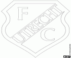 Logo der Fußball-Club Utrecht, Fußballverein mit Sitz in Utrecht, besiedelten die vierte mehr Stadt der Niederlande und die Hauptstadt der gleichnamigen Provinz. Utrecht ist die renommierteste Universität des Landes beherbergt