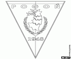 Logo der MKS Pogon Szczecin, Morski Klub Sportowy Pogon Szczecin, Fußballverein mit Sitz in Stettin, Hafenstadt an der Ostsee befindet sich nahe der Grenze zu Deutschland, im nordwestlichen Polen. Stettin ist die Hauptstadt der Woiwodschaft Westpommern