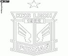 Emblem der KKS Lech Poznań, Kolejowy Klub Sportowy Lech Poznań SA, Fußballverein in Poznan, Stadt an den Ufern des Flusses Varta in Zentral-West Polen und die Hauptstadt von der Woiwodschaft Großpolen. Posen ist eine der ältesten Städte im Land