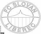Schild des FC Slovan Liberec, Fußballverein mit Sitz in Liberec, Stadt in der Nähe der Grenze zu Deutschland und Polen, im Norden der Tschechischen Republik