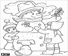 Puzzle von Kindern zum Schluss eines tollen Schneemanns