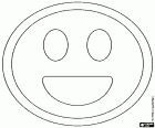 Smiley ist die populärste Figur in der Welt der Emoticons. In dieser Färbung Seite sehen wir ihn lächelnd mit offenem Mund