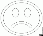 Das enttäuscht Gesicht der Smiley, Emoticons die Enttäuschung zum Ausdruck bringen