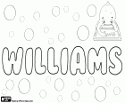 Williams, männlicher Vorname in Englisch, Variante von William. Es ist auch ein englischer Nachname