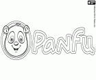 Das Logo der Panfu mit dem Gesicht eines Panda-Bären. Panfu ist eine virtuelle Bildungswelt für Kinder mit Multiplayer-spielen