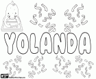 Yolanda, weibliche Namen in verschiedenen Sprachen wie Englisch, Spanisch und Portugiesisch, Variante von Jolanda, Iolanda und Yolande, u.a.