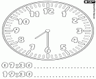 07:30 und 20:30, in diesem pädagogischen Blatt können wir lernen, wie eine analoge Uhr angeben und eine Digitaluhr, die jetzt es ist halb acht am Morgen oder am Abend