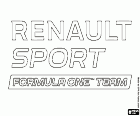 Das Logo der Renault Sport F1 Team, ein Team der Formel 1