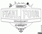 Das Logo der EuroLeague Basketball Final Four Istanbul 2017. Vom 19. bis 21. Mai 2016, bei der Sinan Erdem Dome von Istanbul, Türkei. Die Halbfinale sind ZSKA Moskau gegen Olympiacos und Fenerbahce gegen Real Madrid. Viel Glück an alle Teams!