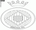 Girona FC Emblem. Ein Fußballverein, gegründet im Jahr 1930 in die Stadt Girona. 2017-2018-Saison spielt zum ersten Mal in seiner Geschichte in der spanischen ersten Liga, La Liga, nach Erhalt der zweiten Position in der Liga 123 Saison 2016-2017