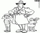 Die Inspector Gadget, seine Nichte Sophie und ihrem Hund sind die drei Protagonisten
