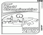 Das Logo der Leichtathletik-Weltmeisterschaften London 2017, organisiert von der IAAF in der britischen Hauptstadt vom 4. bis 13. August 2017
