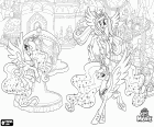 Die königlichen Figur Prinzessinnen an die Freundschaft-Festival in Canterlot. Die drei Prinzessinnen Alicorns: Prinzessin Celestia, Prinzessin Luna und Prinzessin Candance