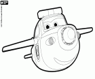 Paul ist der Polizei Flugzeug-Roboter von Super Wings. In dieser Malvorlage sehen wir Paul in seiner Form von Flugzeug in Aktion