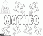 Matheo, Namen für Jungen in Französisch, Variante von Mathieu und Matthieu, Mateo und Matteo