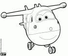 Das Flugzeug Jett ist die entzückende Hauptfigur des Super Wings
