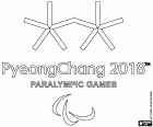 Logo der Winterspiele Paralympics in PyeongChang 2018, Südkorea