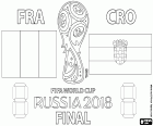 Frankreich Vs Kroatien. Finale des FIFA Fußball-Weltmeisterschaft  Russland 2018. Olympiastadion Luschniki, Moskau, 15. Juli 2018