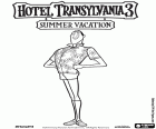 Drac mit seinem Sommerkleid in der luxuriösen Urlaub Kreuzfahrt. Dracula ist der Urlaub Veranstalter mit seiner Familie und seinen Freunden. In dem Film Hotel Transylvania 3 sehen wir das Abenteuer in diesen Sommerferien