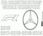 Fünften aufeinander folgenden Konstruktoren von Formel 1-FIA 2018 WM-Titel. Mercedes ist der einzige Champion ab 2014