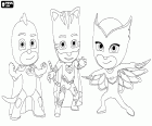 Gekko, Catboy und Eulette sind die drei Mitglieder des Superhelden-Teams der PJ Masks Pyjamahelden