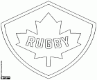 Logo der kanadischen Rugby Nationalmannschaft. Sie haben die Spitznamen Canucks und Les Rouges