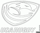 Logo der US-Rugbynationalmannschaft, bekannt unter dem Spitznamen The Eagles, die Adler