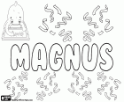 Magnus, Name für Jungen beliebt vor allem in skandinavischen Ländern, wie Schweden, Norwegen und Dänemark. Magnus im Lateinischen bedeutet Groß