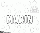Marin, Name für Kinder in verschiedenen Sprachen wie Französisch, Rumänisch, Kroatisch, Serbisch, Bulgarisch und Mazedonisch, abgeleitet vom lateinischen Namen Marinus. Marin ist die Transliteration eines Unisex-Namens im Japanischen. Marin ist auch ein weiblicher Name in Englisch und Niederländisch. Marin ist ein Name in den nordischen Sprachen