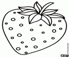 Eine Erdbeere, um färben zu können. Erdbeeren sind die Früchte gleichnamiger Pflanzen. Es werden viele Sorten von Erdbeeren angebaut. Der wissenschaftliche Name der Gattung ist Fragaria