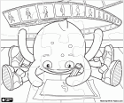 Puzzle des Oktopus Pypus, der die Zeichnungen eines Animationsfilms vorbereitet
