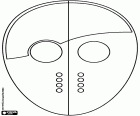 Jasons berühmte Maske aus dem Terrorfilm Freitag der 13. zum Dekorieren und Anpassen als Ergänzung zum Halloween Kostüm