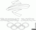 Das Logo der Olympischen Winterspiele vom 4. bis 20. Februar 2022 in Peking, der Hauptstadt der Volksrepublik China