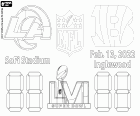 Super Bowl LVI trifft am 13. Februar 2022 auf die Los Angeles Rams und cincinnati Bengals im SoFi Stadium in Inglewood, Kalifornien. Zum zweiten Mal in Folge spielt ein Team den Super Bowl im eigenen Stadion