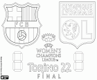 Das Finale der UEFA Women's Champions League 2021-2022 zwischen dem FC Barcelona und Olympique Lyonnais, Samstag, den 21. Mai 2022, im Juventus-Stadion in Turin, Italien,