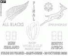 Neuseelands All Blacks und Südafrikas Sprinboks, Rugby World Cup 2023 Finale, Stade de France, Saint-Denis, Frankreich, 28. Oktober 2023
