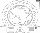 CAF-Logo, Konföderation des afrikanischen Fußballs (auf Englisch Confederation of African Football). Die CAF ist der Verband der nationalen Fußballverbände Afrikas. Ihr Hauptsitz befindet sich in der Stadt des 6. Oktober, etwas außerhalb von Kairo, Ägypten