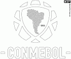 Das Logo der Conmebol, der südamerikanischen Fußballkonföderation. Die Conmebol ist der Dachverband der nationalen Fußballverbände Südamerikas. Ihr ständiger Hauptsitz befindet sich im Distrikt Luque im Großraum Asunción, Paraguay