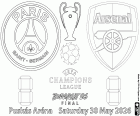 malvorlagen PSG gegen Arsenal, Finale 2025-2026 ausmalbilder