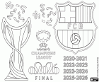 malvorlagen Barcelona, Champions League 2025-2026 ausmalbilder