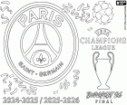 malvorlagen PSG, x2 Champions League 2026 Meister ausmalbilder