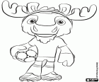 malvorlagen Maple, Maskottch Kanada-WMS 2026 ausmalbilder