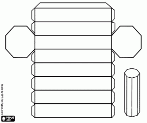 malvorlagen Ein regelmäßigen achteckigen Prisma ausmalbilder